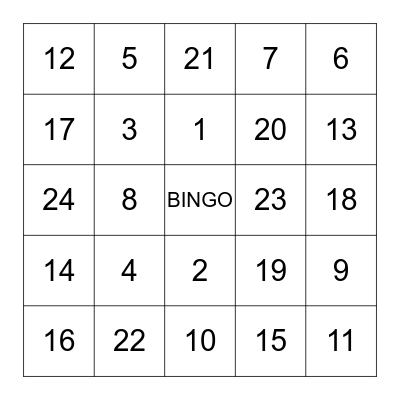 Asset, Taree ....Bingo Card