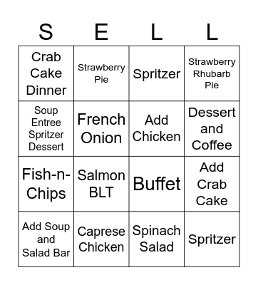 Mother's Day Specials Bingo Card