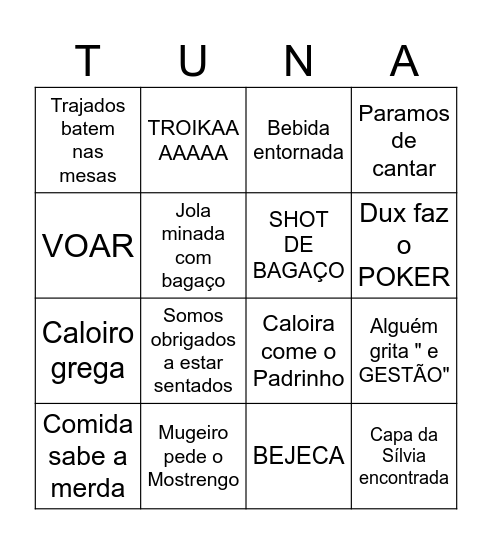 BINGO PENALTI Bingo Card