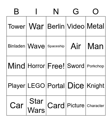 Infinite Craft Bingo Card