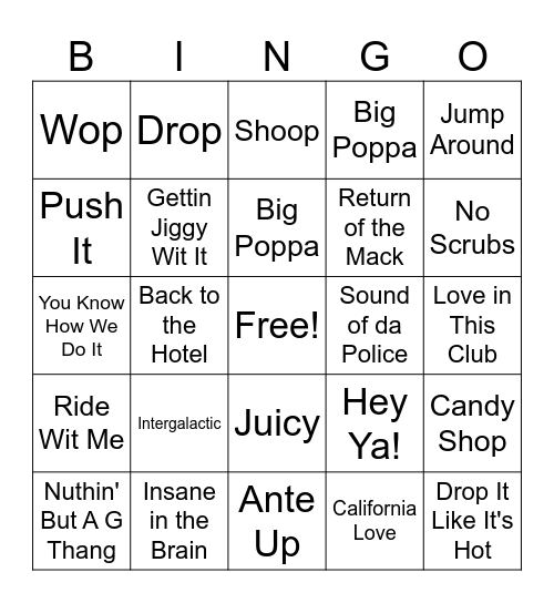 BAD Saturday Bingo Card