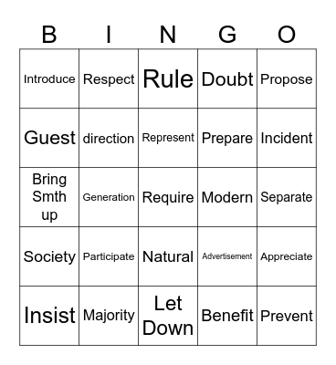 Bingo Card