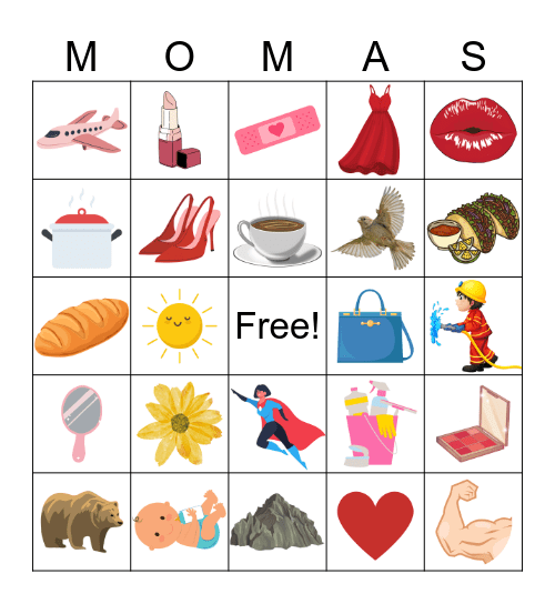 Mothers Day Bingo Card