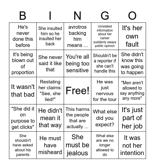 Joost Klein Bingo Card