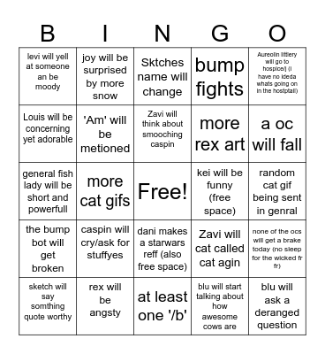 what will happen today Bingo Card