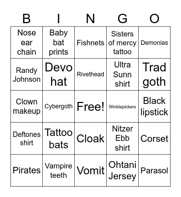 CW 2024 Bingo Card