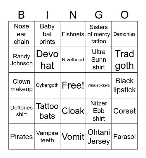 CW 2024 Bingo Card