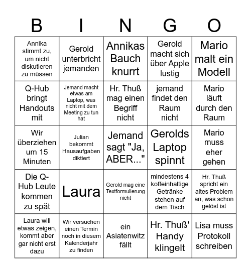 Bullshit Bingo Card