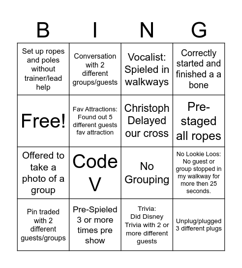 GSO Bingo Card