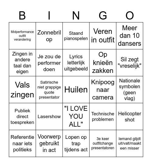 Vitale bingo Card
