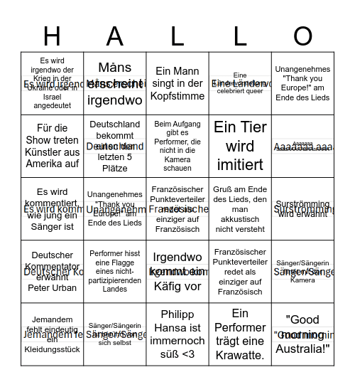Bingo Card