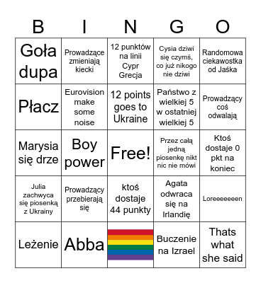 Bingo Finałowe Bingo Card
