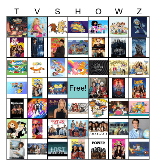 TV Shows Bingo Card