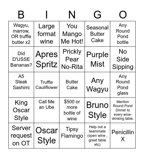 Weds. June 19 - Weds-June 26 Bingo Card