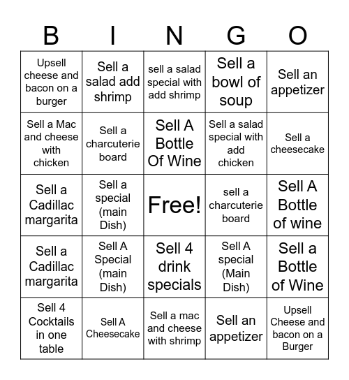 Table's Bingo Card