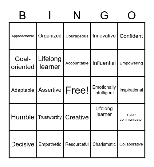 Are you are Leader? Bingo Card