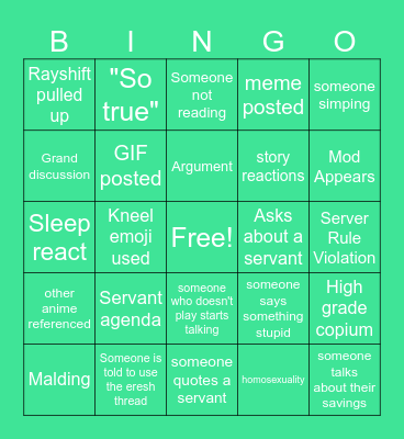 fgo en bingo Card