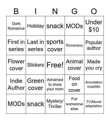 Mother's Day Scavenger Hunt Bingo Card