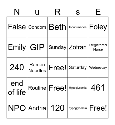 Happy Nurses Week! Bingo Card