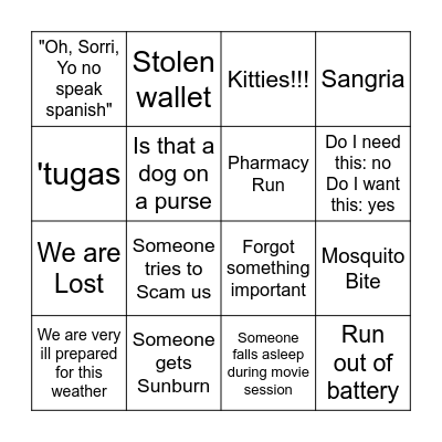 Madrid Bingo Card Bingo Card
