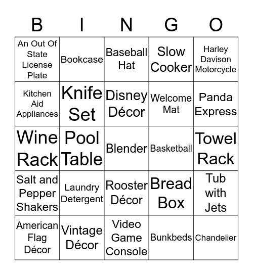 2016 PARADE OF HOMES BUS Bingo Card