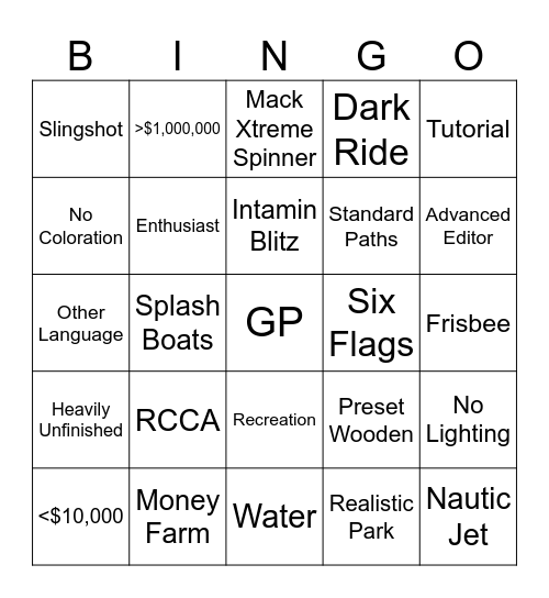 TPT2 Bingo Card