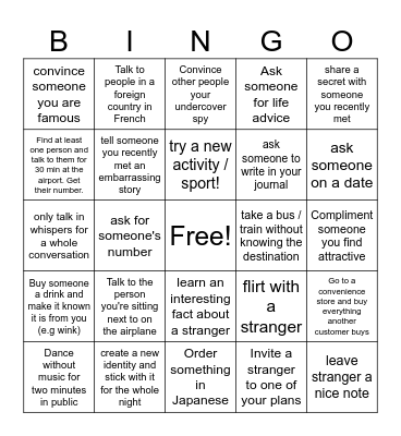 slay Bingo Card