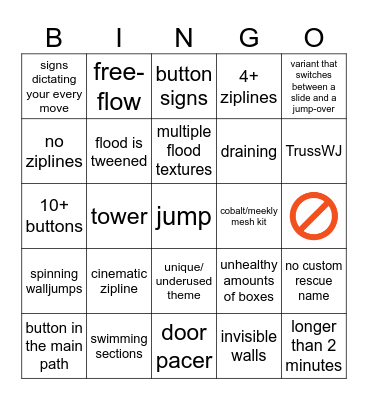 FE2CM Map Bingo Card