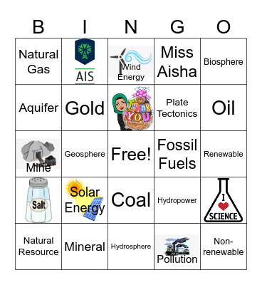 Natural Resources Bingo Card