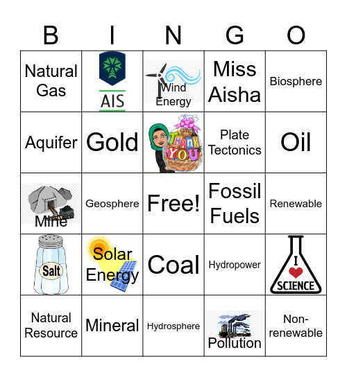 Natural Resources Bingo Card