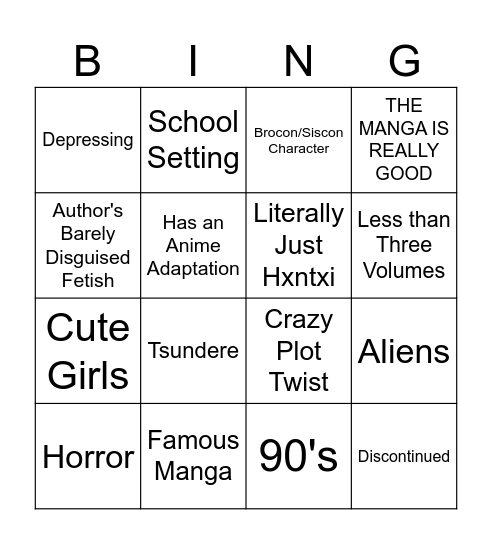 IF YOU'RE READING THIS, SHE'S LOCKED ME- Bingo Card