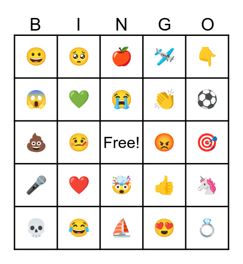 Emoji bingo Card