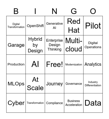 CGC 2024 Bingo Card