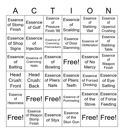 Shared Heat Actions Y0 Bingo Card