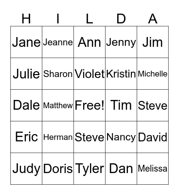 Zastrow Reunion Bingo Card