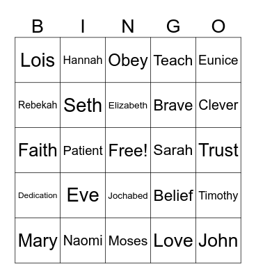 Mother's Day Bingo Card