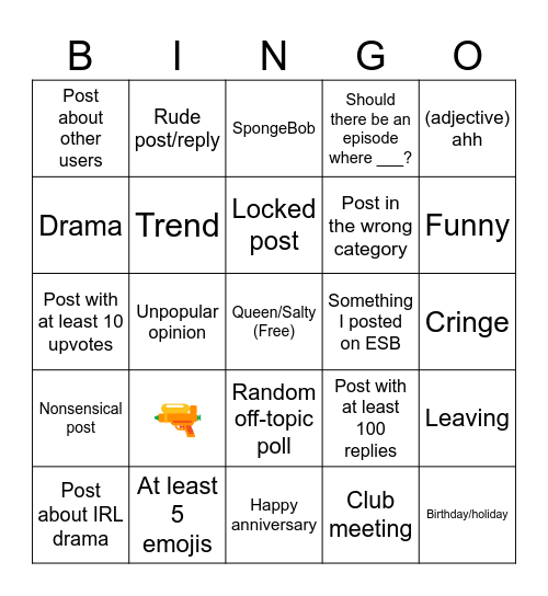 TLH Wiki Bingo Card