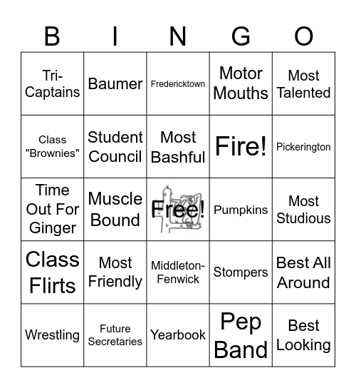 BCHS Class of '74 Trivia Challenge Bingo Card