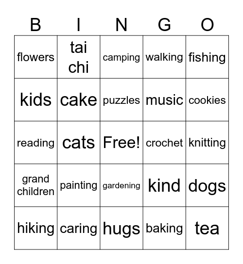 Mothers Day Bingo Card