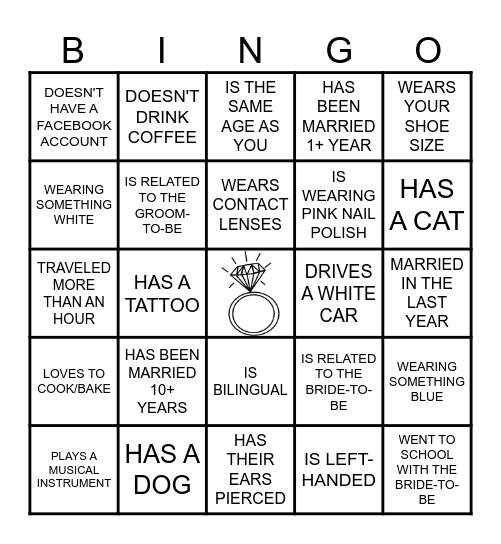 Find the Guest Bingo! Bingo Card