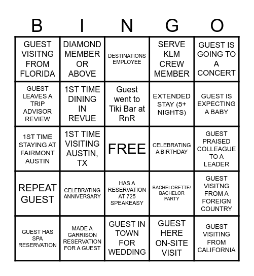 What Did You Find Out? Bingo Card