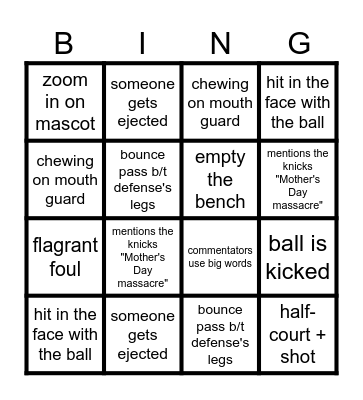 Game 4 Bingo Card