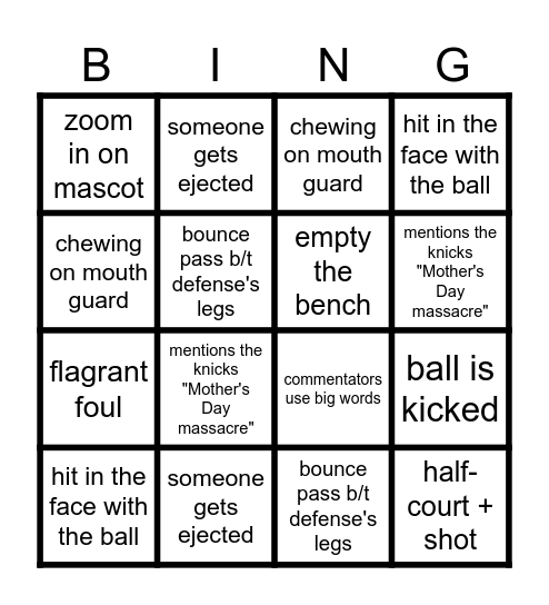 Game 4 Bingo Card