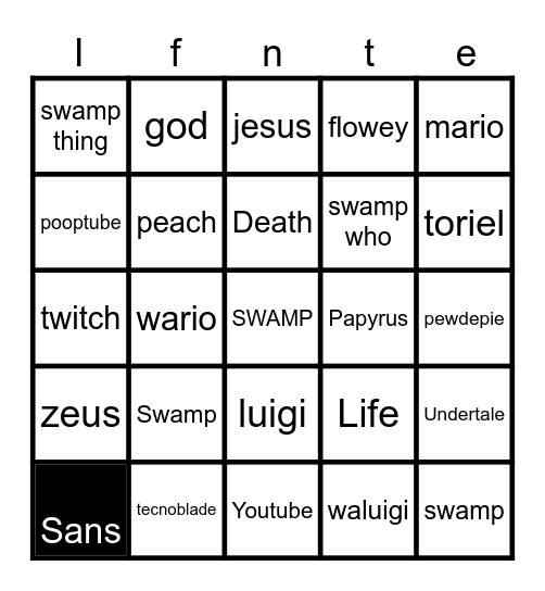 Invite craft bingo Card