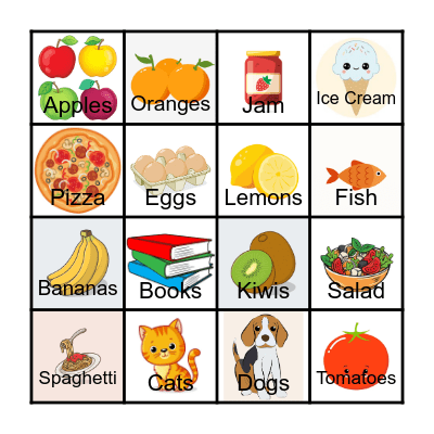 Do You Like... Bingo Card