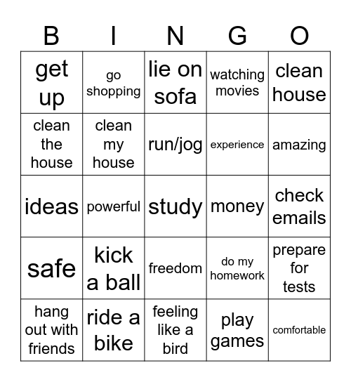 Tagaki 20 Bingo Card