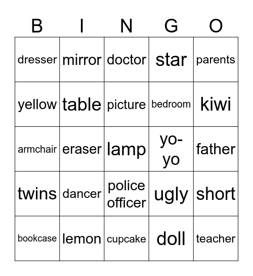 Bingo card Bingo Card