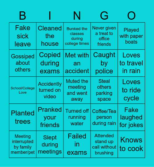 Funny Bingo Card