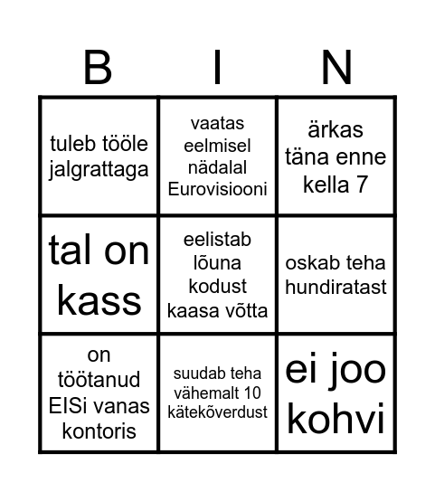 VIK BINGO Card