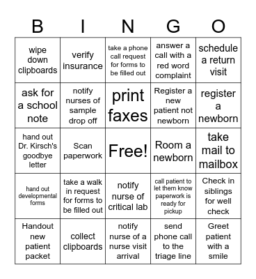 Front Desk Bingo 2024 Bingo Card